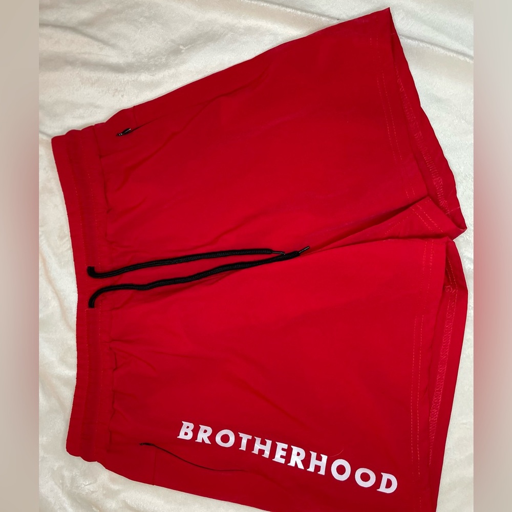 Red Brotherhood shorts never worn